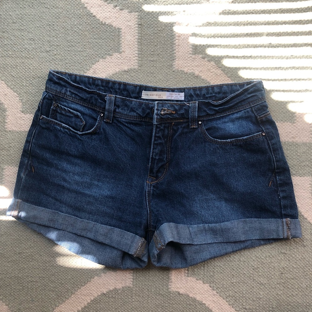 Springfield Jeans Cuffed Denim Shorts